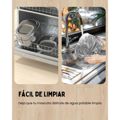 Fuente de agua inalámbrica para gatos de 4 litros con sensor automático Fuente para beber para gatos Bebedero para perros Accesorios para dispensadores de agua para mascotas