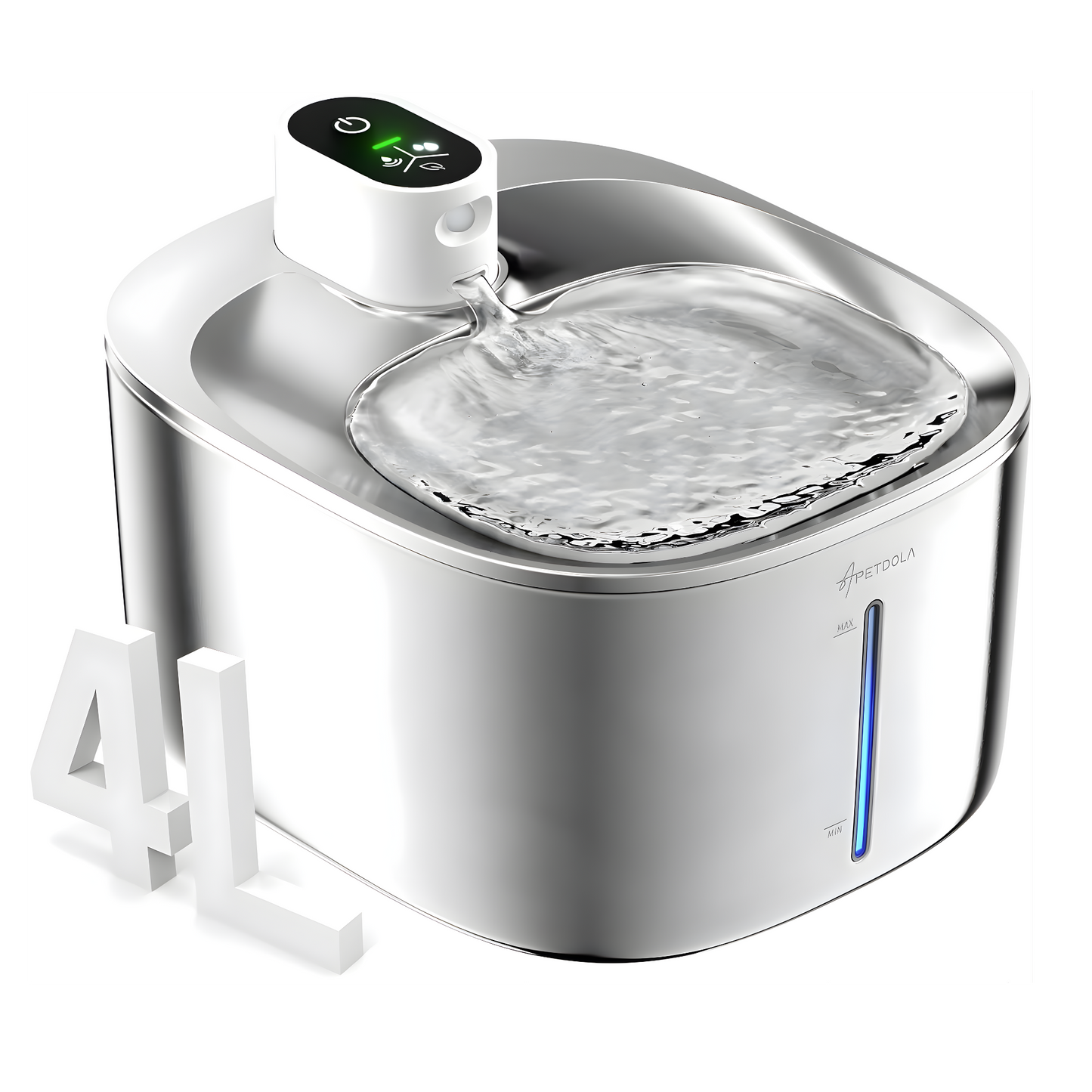 Fuente de agua inalámbrica para gatos de 4 litros con sensor automático Fuente para beber para gatos Bebedero para perros Accesorios para dispensadores de agua para mascotas