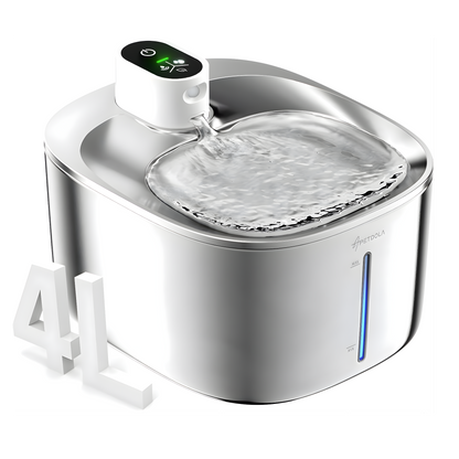 Fuente de agua inalámbrica para gatos de 4 litros con sensor automático Fuente para beber para gatos Bebedero para perros Accesorios para dispensadores de agua para mascotas